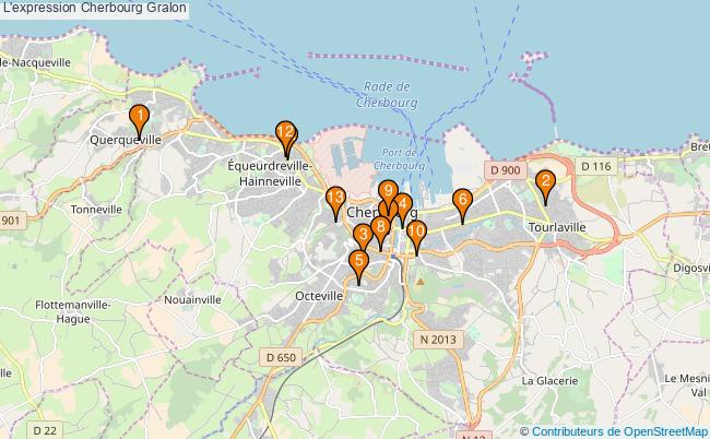 plan L'expression Cherbourg Associations l'expression Cherbourg : 13 associations
