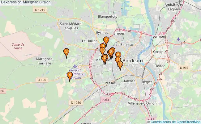 plan L'expression Mérignac Associations l'expression Mérignac : 16 associations