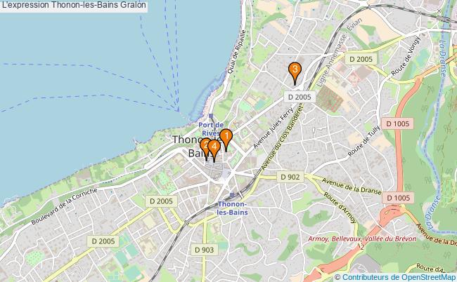 plan L'expression Thonon-les-Bains Associations l'expression Thonon-les-Bains : 5 associations