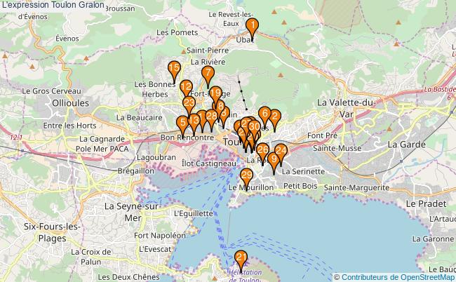 plan L'expression Toulon Associations l'expression Toulon : 38 associations