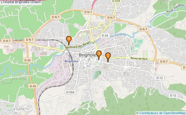 plan L'Hôpital Brignoles Associations L'Hôpital Brignoles : 4 associations
