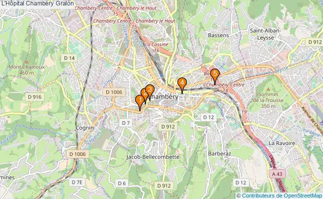 plan L'Hôpital Chambéry Associations L'Hôpital Chambéry : 5 associations