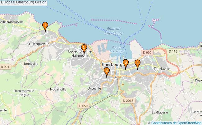 plan L'Hôpital Cherbourg Associations L'Hôpital Cherbourg : 6 associations