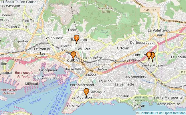 plan L'Hôpital Toulon Associations L'Hôpital Toulon : 8 associations
