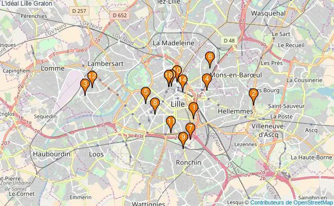 plan L'idéal Lille Associations l'idéal Lille : 16 associations