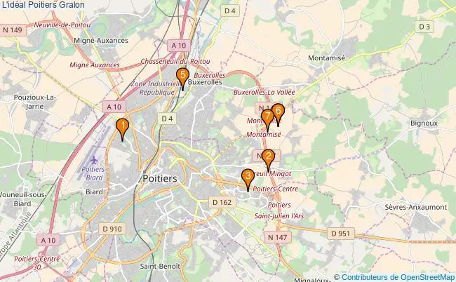 plan L'idéal Poitiers Associations l'idéal Poitiers : 7 associations