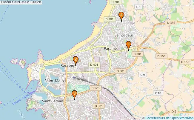 plan L'idéal Saint-Malo Associations l'idéal Saint-Malo : 3 associations