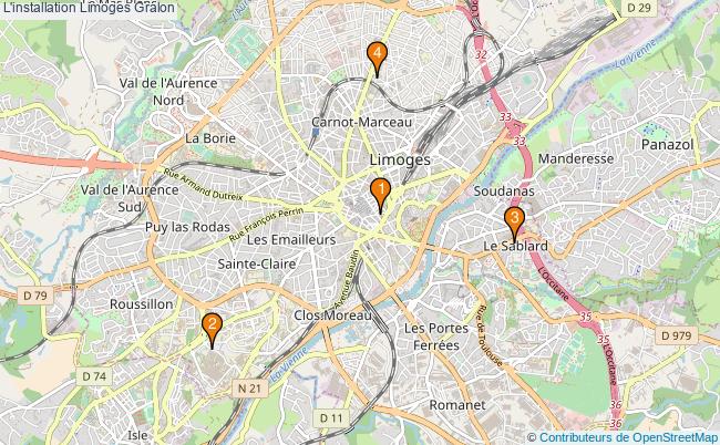 plan L'installation Limoges Associations l'installation Limoges : 4 associations