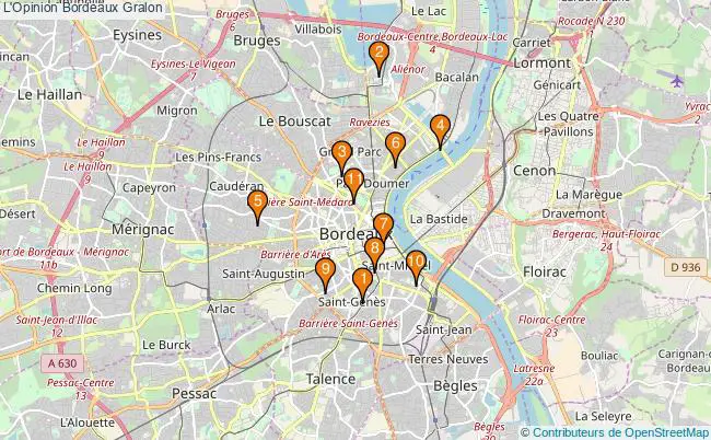 plan L'Opinion Bordeaux Associations L'Opinion Bordeaux : 11 associations