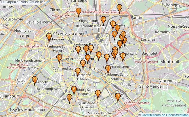 plan La Capitale Paris Associations La Capitale Paris : 39 associations