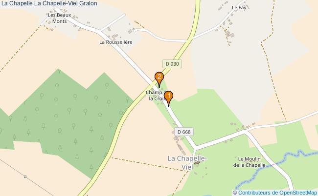 plan La Chapelle La Chapelle-Viel Associations La Chapelle La Chapelle-Viel : 2 associations