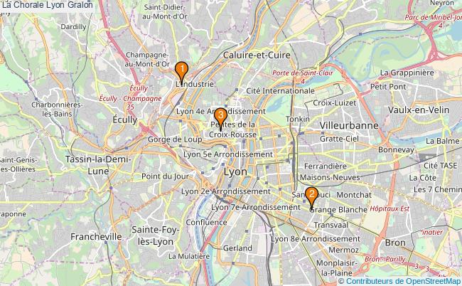 plan La Chorale Lyon Associations La Chorale Lyon : 7 associations