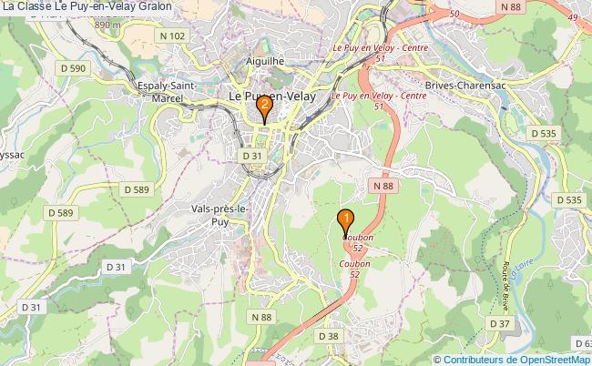 plan La Classe Le Puy-en-Velay Associations La Classe Le Puy-en-Velay : 2 associations