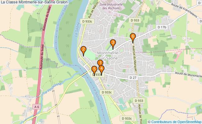 plan La Classe Montmerle-sur-Saône Associations La Classe Montmerle-sur-Saône : 6 associations
