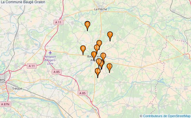 plan La Commune Baugé Associations La Commune Baugé : 21 associations