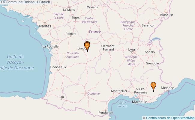 plan La Commune Boisseuil Associations La Commune Boisseuil : 5 associations