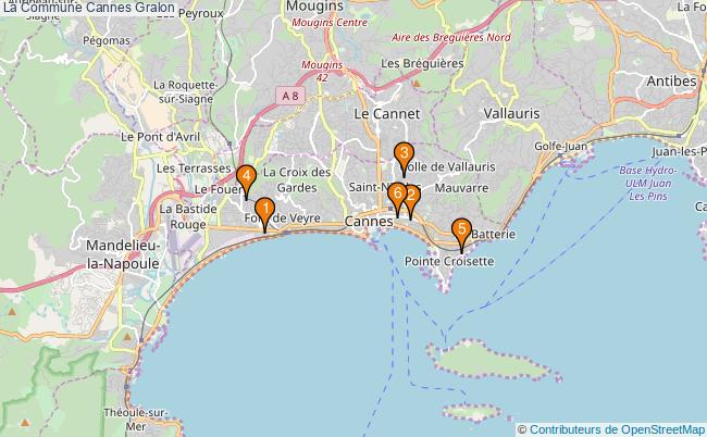 plan La Commune Cannes Associations La Commune Cannes : 12 associations
