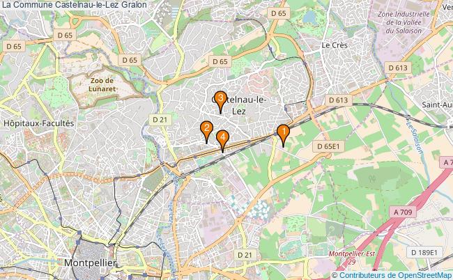 plan La Commune Castelnau-le-Lez Associations La Commune Castelnau-le-Lez : 9 associations
