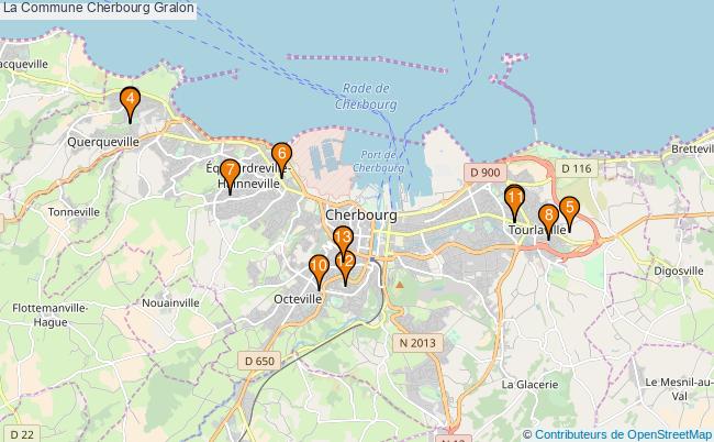 plan La Commune Cherbourg Associations La Commune Cherbourg : 12 associations