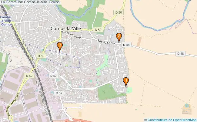 plan La Commune Combs-la-Ville Associations La Commune Combs-la-Ville : 4 associations