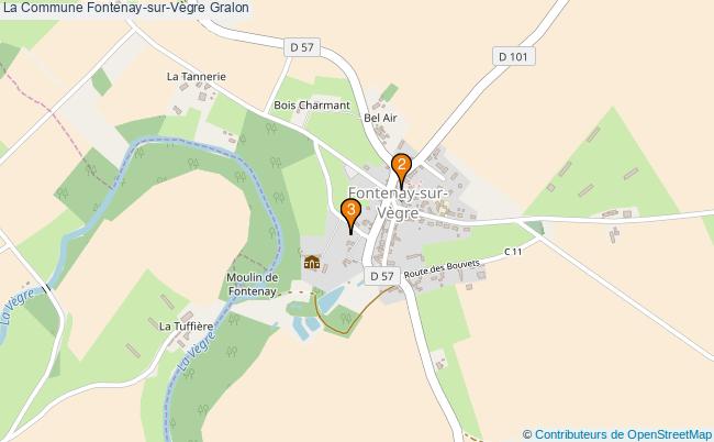 plan La Commune Fontenay-sur-Vègre Associations La Commune Fontenay-sur-Vègre : 3 associations