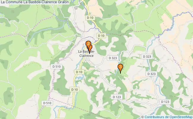 plan La Commune La Bastide-Clairence Associations La Commune La Bastide-Clairence : 3 associations