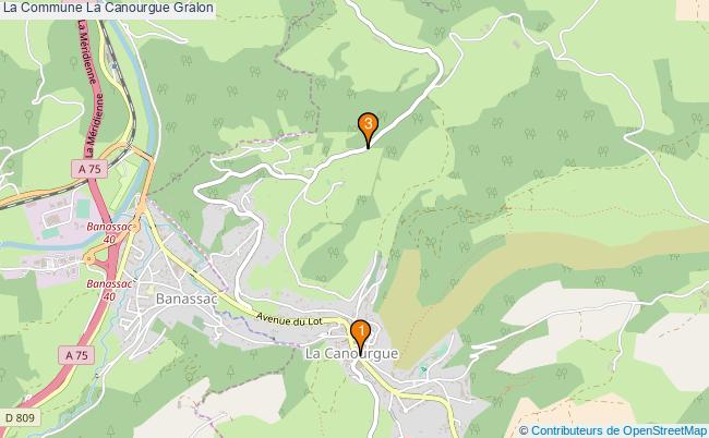 plan La Commune La Canourgue Associations La Commune La Canourgue : 3 associations