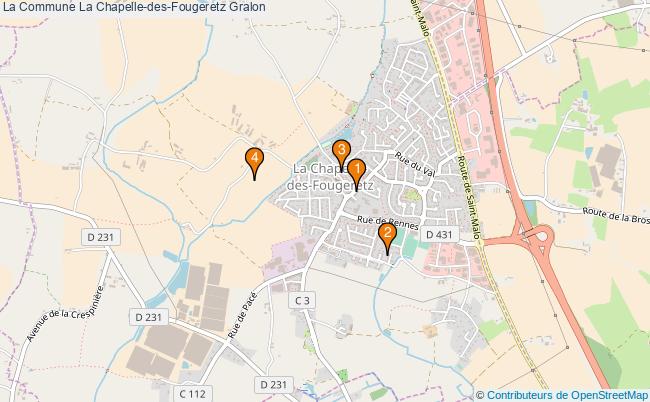 plan La Commune La Chapelle-des-Fougeretz Associations La Commune La Chapelle-des-Fougeretz : 4 associations