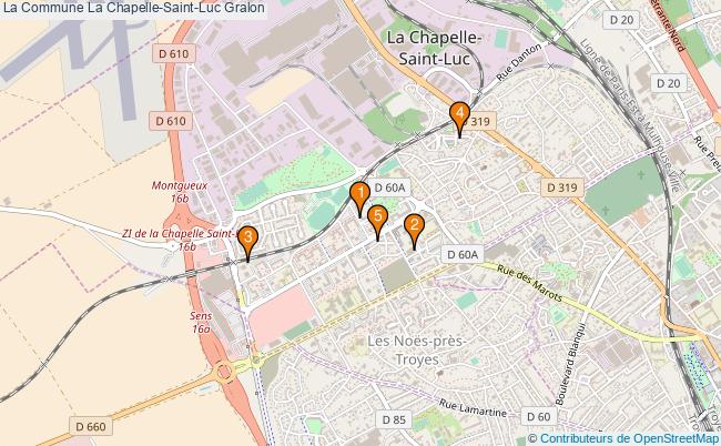 plan La Commune La Chapelle-Saint-Luc Associations La Commune La Chapelle-Saint-Luc : 5 associations