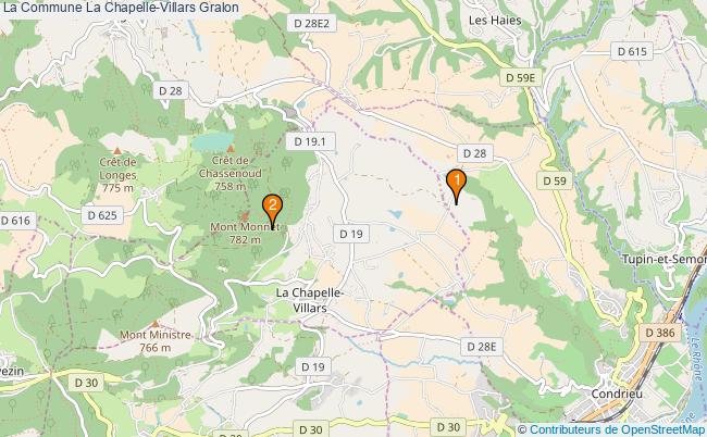 plan La Commune La Chapelle-Villars Associations La Commune La Chapelle-Villars : 2 associations