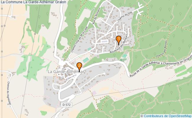 plan La Commune La Garde-Adhémar Associations La Commune La Garde-Adhémar : 3 associations