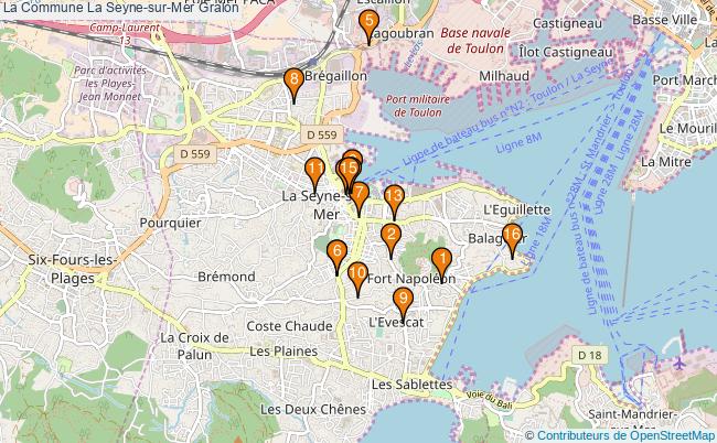 plan La Commune La Seyne-sur-Mer Associations La Commune La Seyne-sur-Mer : 17 associations