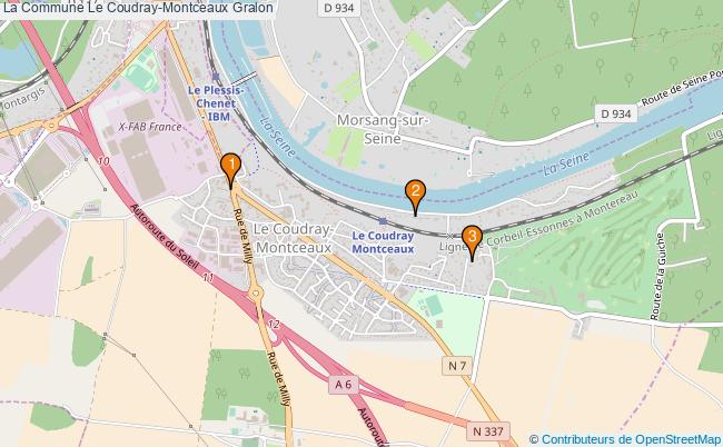plan La Commune Le Coudray-Montceaux Associations La Commune Le Coudray-Montceaux : 4 associations