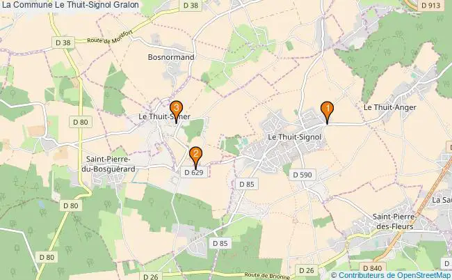 plan La Commune Le Thuit-Signol Associations La Commune Le Thuit-Signol : 3 associations