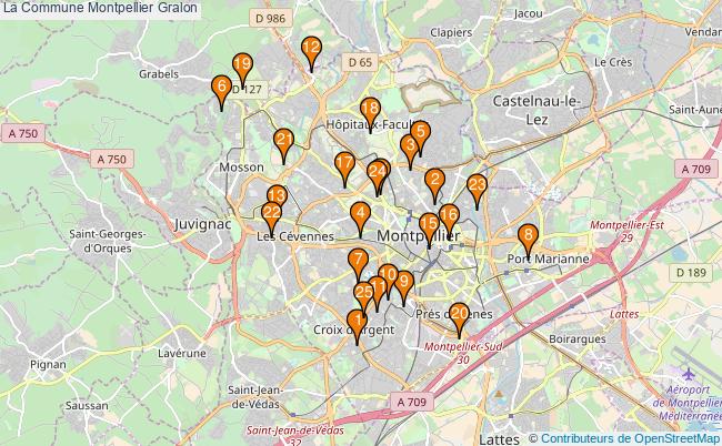 plan La Commune Montpellier Associations La Commune Montpellier : 29 associations