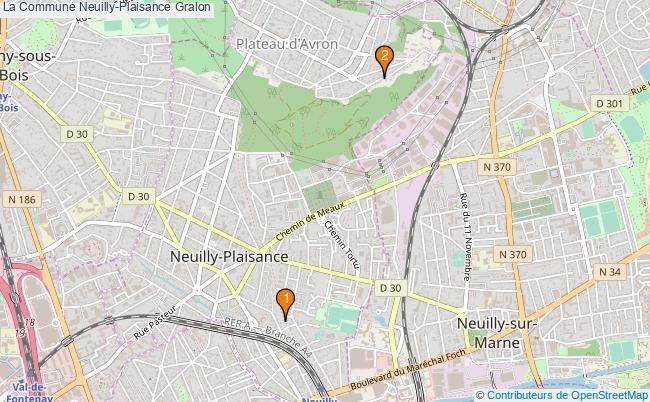 plan La Commune Neuilly-Plaisance Associations La Commune Neuilly-Plaisance : 2 associations