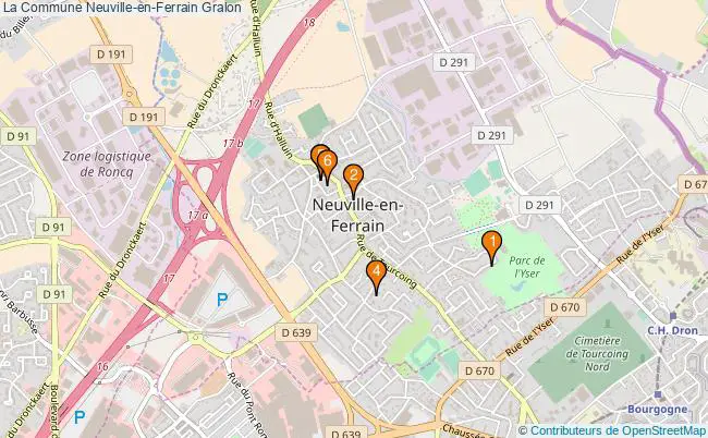 plan La Commune Neuville-en-Ferrain Associations La Commune Neuville-en-Ferrain : 5 associations