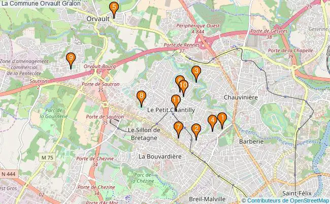 plan La Commune Orvault Associations La Commune Orvault : 11 associations
