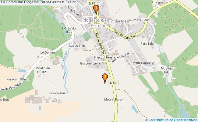plan La Commune Plogastel-Saint-Germain Associations La Commune Plogastel-Saint-Germain : 3 associations