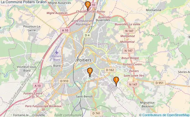 plan La Commune Poitiers Associations La Commune Poitiers : 6 associations