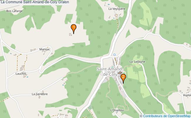 plan La Commune Saint-Amand-de-Coly Associations La Commune Saint-Amand-de-Coly : 2 associations