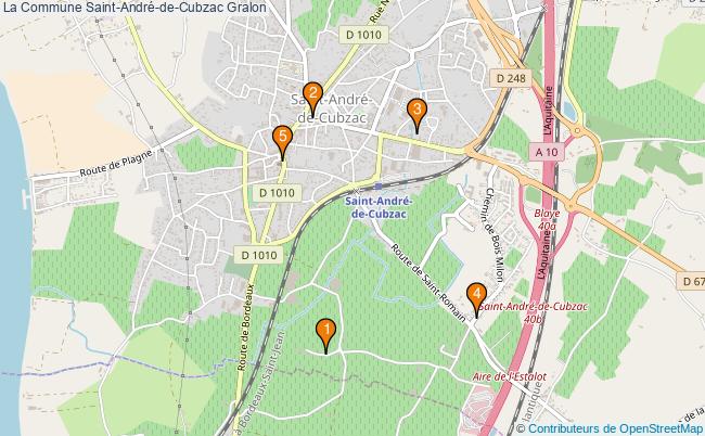 plan La Commune Saint-André-de-Cubzac Associations La Commune Saint-André-de-Cubzac : 4 associations