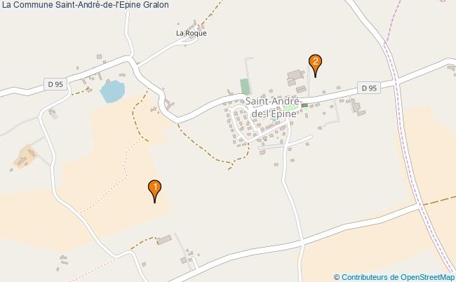 plan La Commune Saint-André-de-l'Epine Associations La Commune Saint-André-de-l'Epine : 2 associations