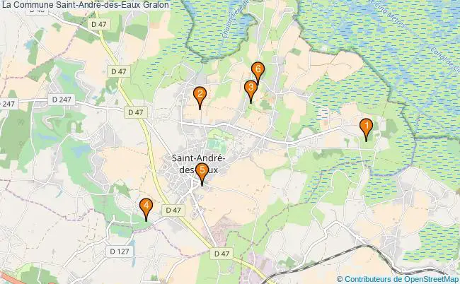 plan La Commune Saint-André-des-Eaux Associations La Commune Saint-André-des-Eaux : 9 associations