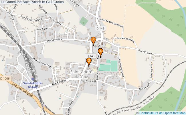 plan La Commune Saint-André-le-Gaz Associations La Commune Saint-André-le-Gaz : 4 associations