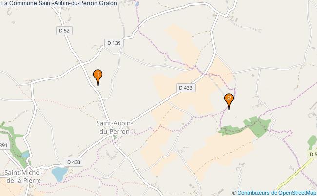plan La Commune Saint-Aubin-du-Perron Associations La Commune Saint-Aubin-du-Perron : 2 associations