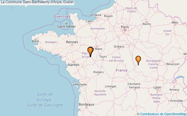 plan La Commune Saint-Barthélemy-d'Anjou Associations La Commune Saint-Barthélemy-d'Anjou : 8 associations
