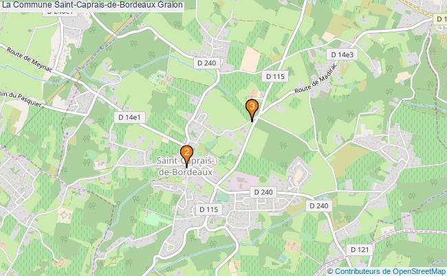 plan La Commune Saint-Caprais-de-Bordeaux Associations La Commune Saint-Caprais-de-Bordeaux : 3 associations