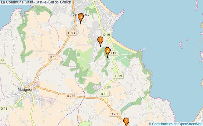 plan La Commune Saint-Cast-le-Guildo Associations La Commune Saint-Cast-le-Guildo : 7 associations