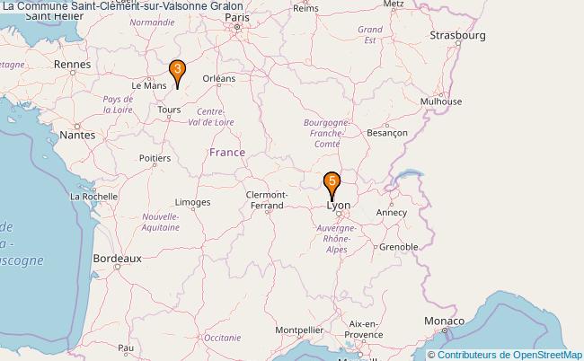 plan La Commune Saint-Clément-sur-Valsonne Associations La Commune Saint-Clément-sur-Valsonne : 5 associations